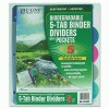 C-Line&reg; Biodegradable Poly Index Dividers With Pockets