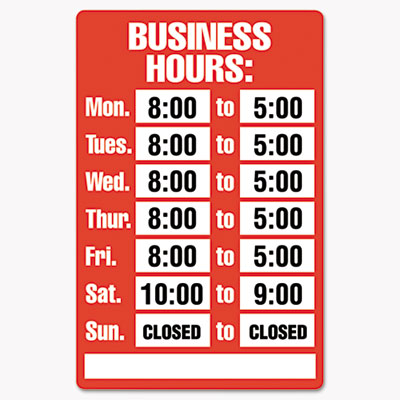 COSCO Business Hours Sign Kit