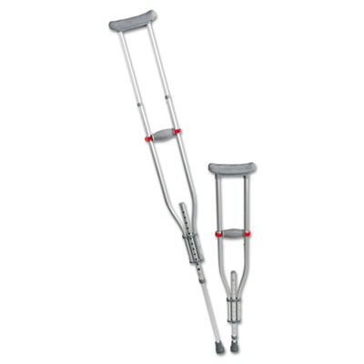 Medline Quick Fit Push Button Aluminum Crutches