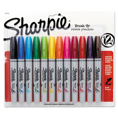 Sharpie&reg; Brush Tip Permanent Marker