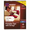 Avery&reg; Clean Edge Printable Tags with String