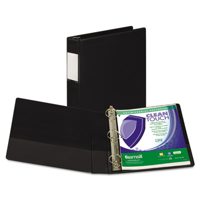 Samsill&reg; Clean Touch&reg; Heavy-Duty Locking D-Ring Antimicrobial Protected Reference Binder