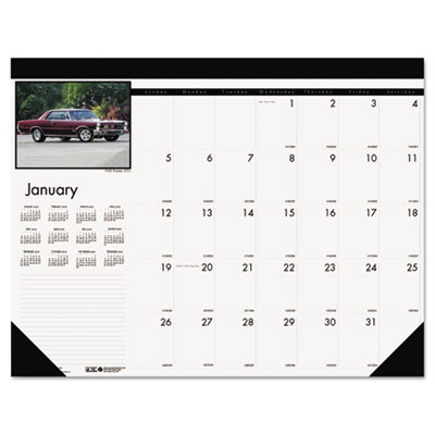House of Doolittle&trade; Earthscapes&trade; 100% Recycled Classic Cars Monthly Desk Pad Calendar
