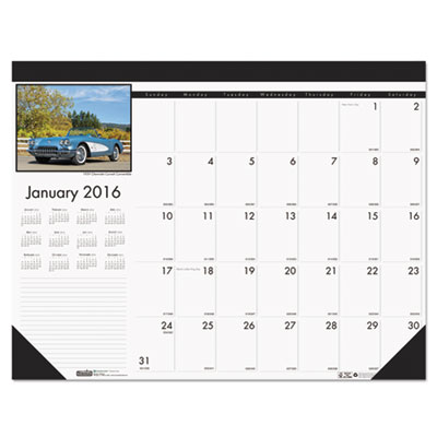 House of Doolittle&trade; Earthscapes&trade; 100% Recycled Classic Cars Monthly Desk Pad Calendar