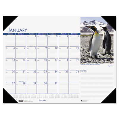House of Doolittle&trade; Earthscapes&trade; 100% Recycled Beautiful Wildlife Monthly Desk Pad Calendar