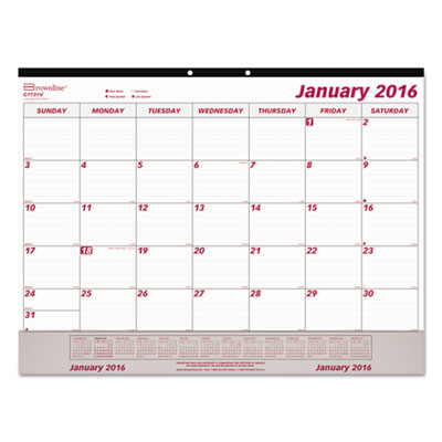 Brownline&reg; Monthly Desk Pad Calendar