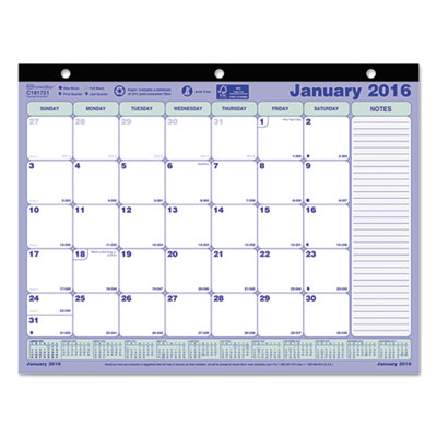 Brownline&reg; Monthly Desk Pad Calendar