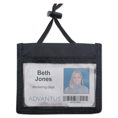 Advantus&reg; ID Badge Holders With Convention Neck Pouch