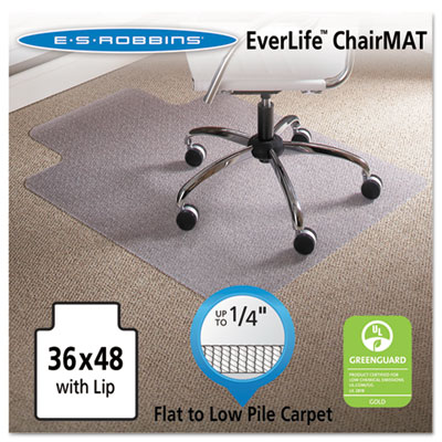 ES Robbins&reg; EverLife&trade; Chair Mats for Flat to Low Pile Carpet