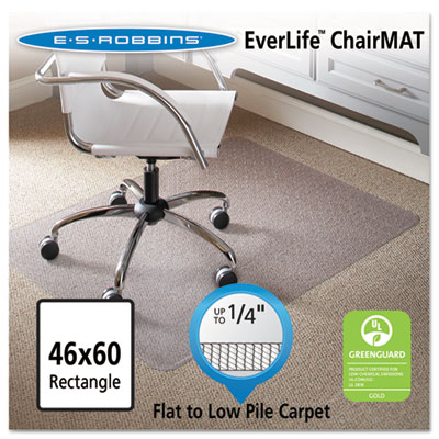 ES Robbins&reg; EverLife&trade; Chair Mats for Flat to Low Pile Carpet