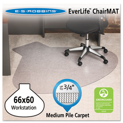 ES Robbins&reg; EverLife&trade; Chair Mats For Medium Pile Carpet