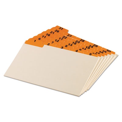 Oxford&reg; Manila Index Card Guides with Laminated Tabs