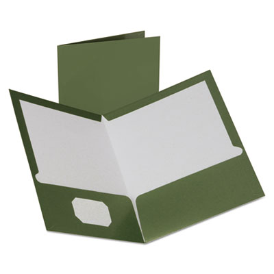 Oxford&reg; Metallic Laminated Twin Pocket Folders