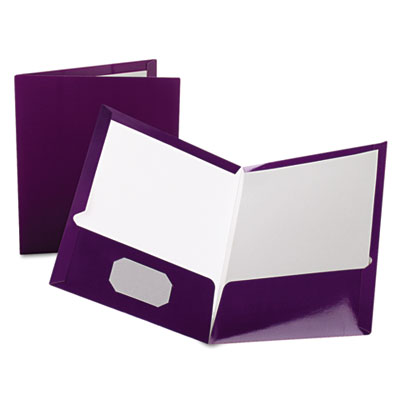 Oxford&reg; Laminated Twin Pocket Folders