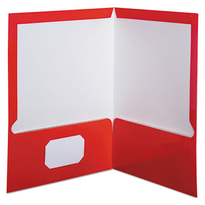 Oxford&reg; Laminated Twin Pocket Folders