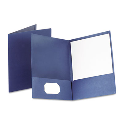 Oxford&reg; Linen Twin-Pocket Folder