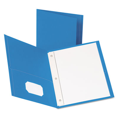 Oxford&reg; Twin-Pocket Folder with Prong Fasteners