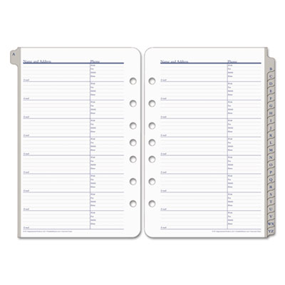 FranklinCovey&reg; A-Z Tabbed Address/Phone Pages