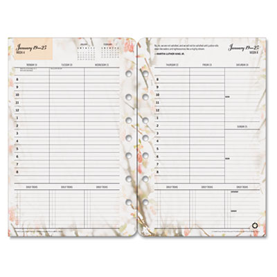 FranklinCovey&reg; Blooms&reg; Dated Weekly/Monthly Planner Refill