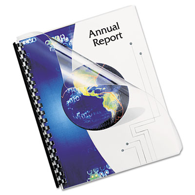 Fellowes&reg; Crystals&trade; Transparent Presentation Covers for Binding Systems