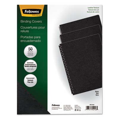 Fellowes&reg; Executive Leather Textured Vinyl Presentation Covers for Binding Systems