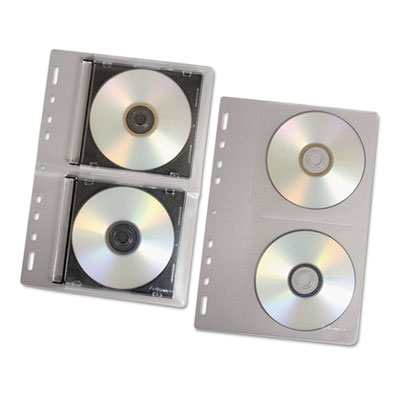 Fellowes&reg; Vinyl CD/DVD Protector Single-Sided Sheets for Three-Ring Binders