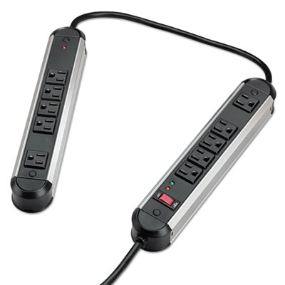 Fellowes&reg; Ten-Outlet Metal Split Surge Protector