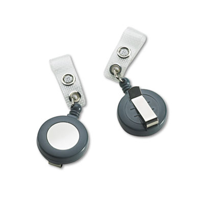 GBC&reg; BadgeMates&trade; Plastic Retractable Name Badge Reel with Snap Closure