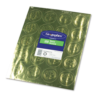 Geographics&reg; Self-Adhesive Embossed Seals