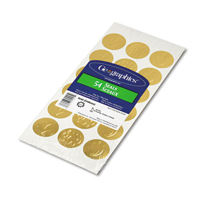 Geographics&reg; Self-Adhesive Embossed Seals