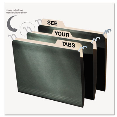 find It&trade; Hanging File Folders with Innovative Top Rail
