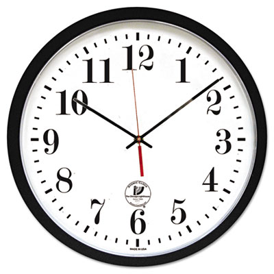 Chicago Lighthouse Black ATOMIC Contemporary Clock