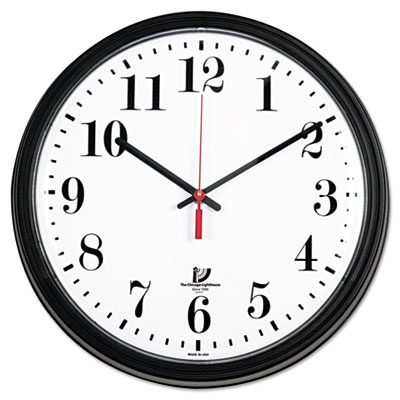 Chicago Lighthouse Black Quartz CONTRACT Clock