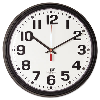 Chicago Lighthouse Black Quartz CONTRACT Clock
