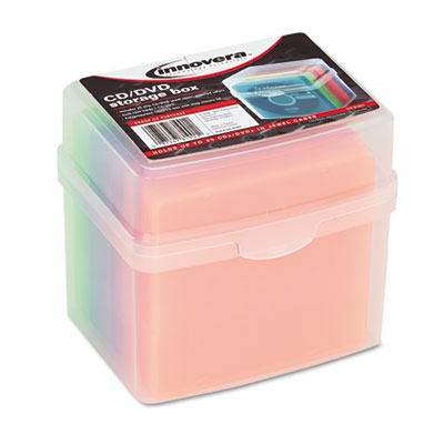 Innovera&reg; CD/DVD Slim Storage Box