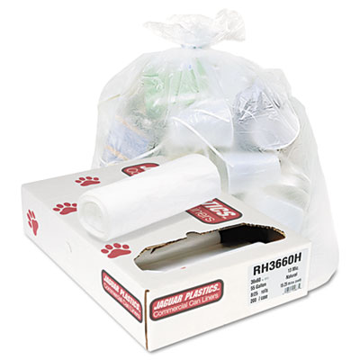 Jaguar Plastics&reg; Industrial Strength Commercial Coreless Roll Can Liners