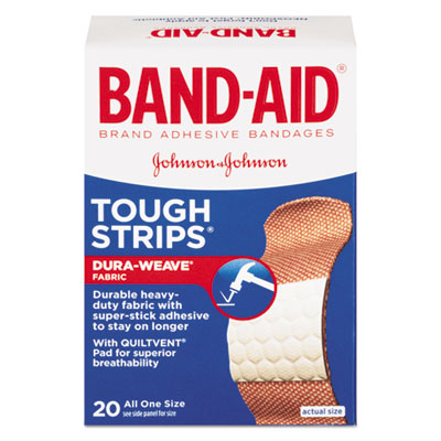 BAND-AID&reg; Flexible Fabric Tough-Strips&trade; Adhesive Bandages