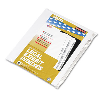 Kleer-Fax&reg; 80000 Series Numerical Side Tab Legal Index Divider