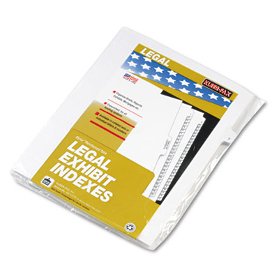 Kleer-Fax&reg; 80000 Series Numerical Side Tab Legal Index Divider
