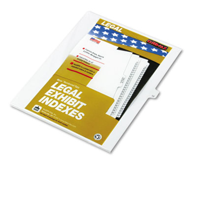 Kleer-Fax&reg; 80000 Series Numerical Side Tab Legal Index Divider