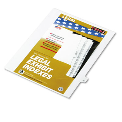 Kleer-Fax&reg; 80000 Series Numerical Side Tab Legal Index Divider