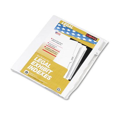 Kleer-Fax&reg; 80000 Series Numerical Side Tab Legal Index Divider