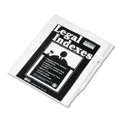 Kleer-Fax&reg; 80000 Series Numerical Side Tab Legal Index Divider
