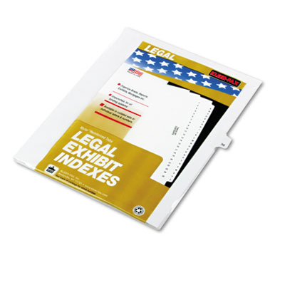 Kleer-Fax&reg; 80000 Series Numerical Side Tab Legal Index Divider