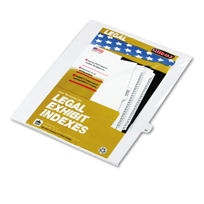 Kleer-Fax&reg; 80000 Series Numerical Side Tab Legal Index Divider