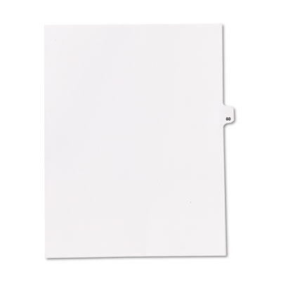 Kleer-Fax&reg; 80000 Series Numerical Side Tab Legal Index Divider