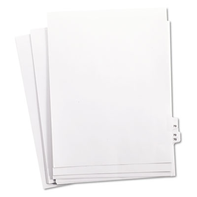 Kleer-Fax&reg; 80000 Series Numerical Side Tab Legal Index Divider