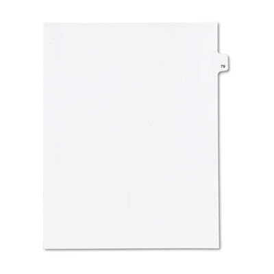 Kleer-Fax&reg; 80000 Series Numerical Side Tab Legal Index Divider