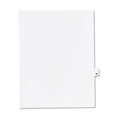 Kleer-Fax&reg; 80000 Series Numerical Side Tab Legal Index Divider