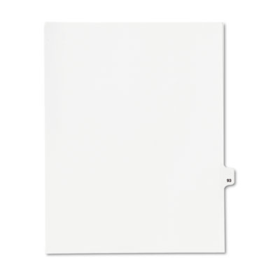 Kleer-Fax&reg; 80000 Series Numerical Side Tab Legal Index Divider
